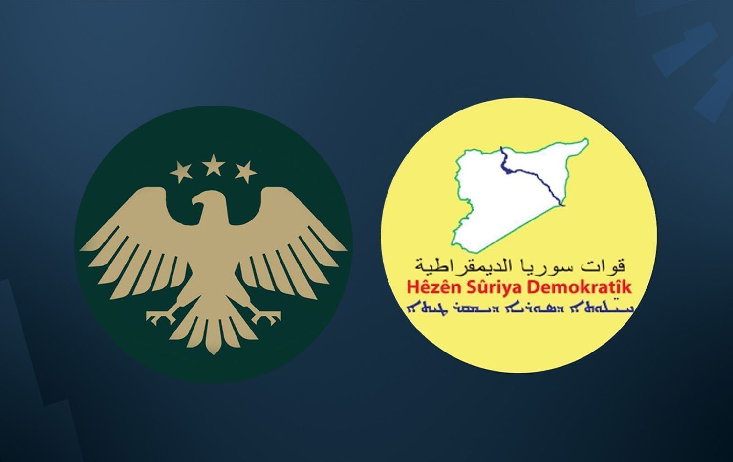 Alayên Wezareta Parastinê ya Sûriyeyê û HSDyê / Wêne: Rûdaw Grafîk