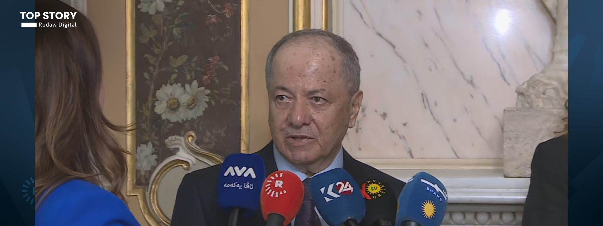 سەرۆک بارزانی: دڵمان لەگەڵ رۆژئاوایە و هەموو هەوڵێک بۆ پاراستنیان دەدەین