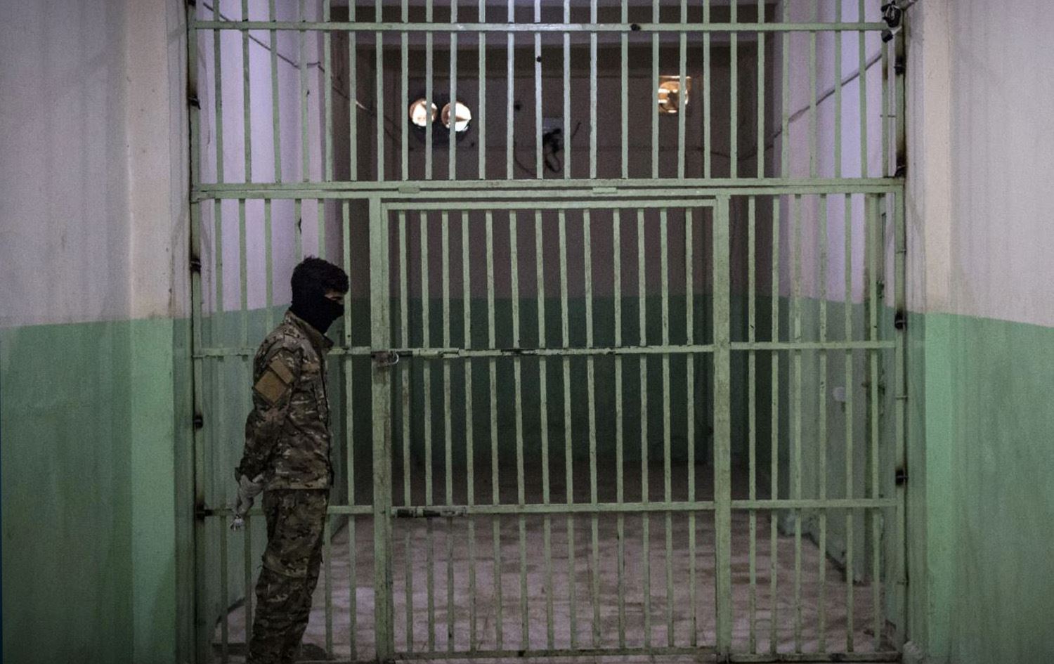 مركز احتجاز لعناصر داعش في الحسكة/ صورة أرشيفية-AFP