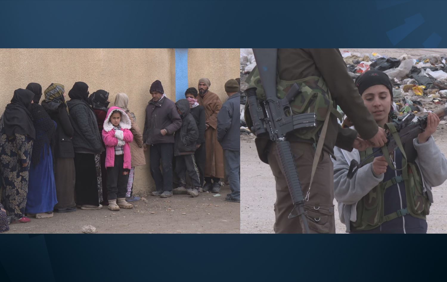 Xelkê Hisîçayê û şervanên Kurd / Wêne: Rûdaw