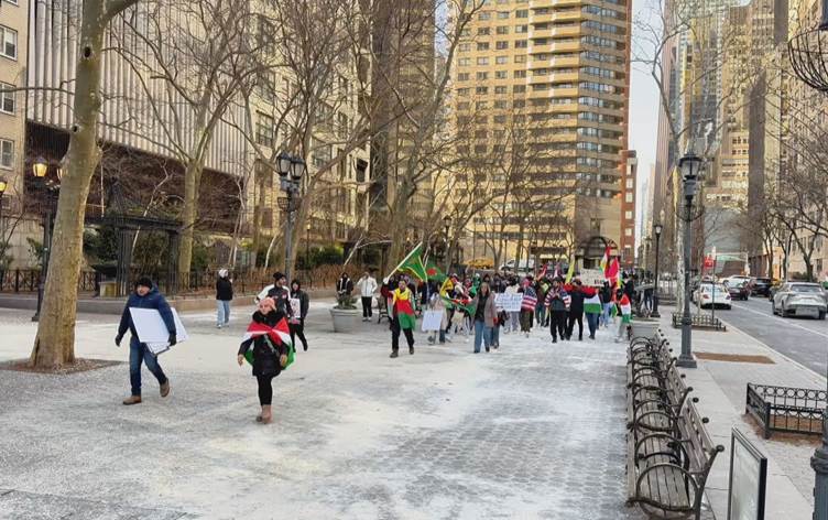 New York Kurds show solidarity with Rojava | Rudaw.net