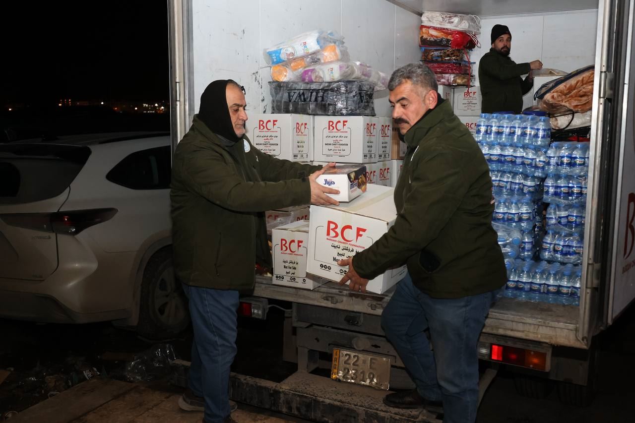 دابەشکردنی هاوکارییەکانی دەزگای خێرخوازیی بارزانی لە رۆژئاوای کوردستان