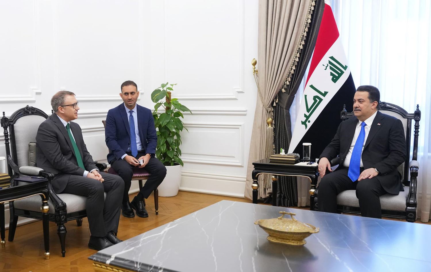 محەممەد شیاع سوودان، سەرۆکوەزیرانی عێراق و ئانیل بۆرا ئینان، باڵیۆزی تورکیا لە عێراق