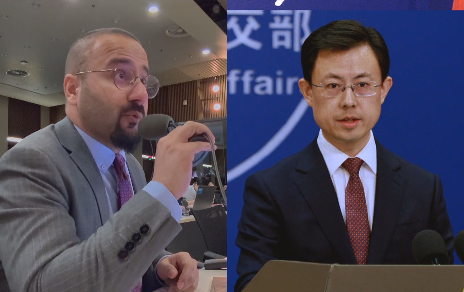 غو جياكون المتحدث باسم وزارة الخارجية الصينية ومهدي فرج