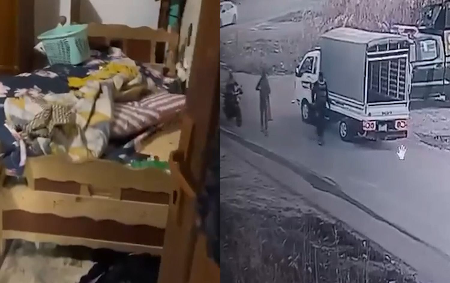 نقطة تفتيش في قرية سراجق في ديالى ومنظر لتخريب ممتلكات منزل صلاح الزهيري