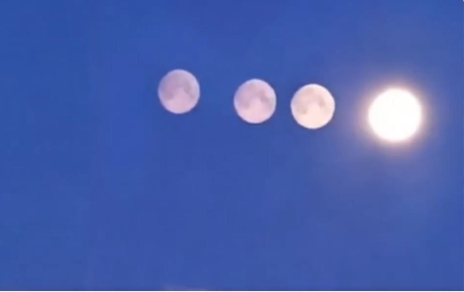 رەنگدانەوەی مانگ لە ئاسمانی ساینت پیتەرسبۆرگ. وێنە: تۆڕە کۆمەڵایەتییەکان