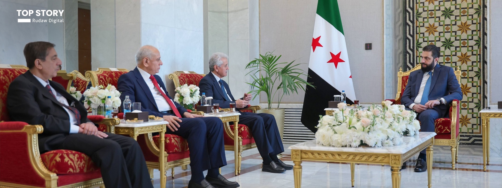 ئەحمەد شەرع و شاندێکی ئەنەکەسە کۆبوونەوە؛ "باسی مافەکانی گەلی کورد لە سووریادا کرا"