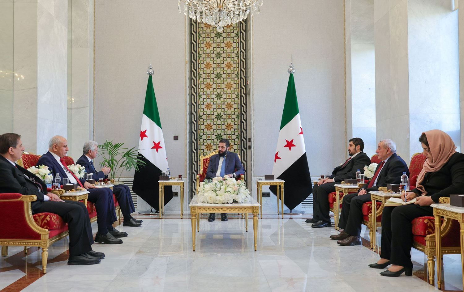 ENKS û Ehmed Şer civiyan / Wêne: Serokkomariya Sûriyeyê