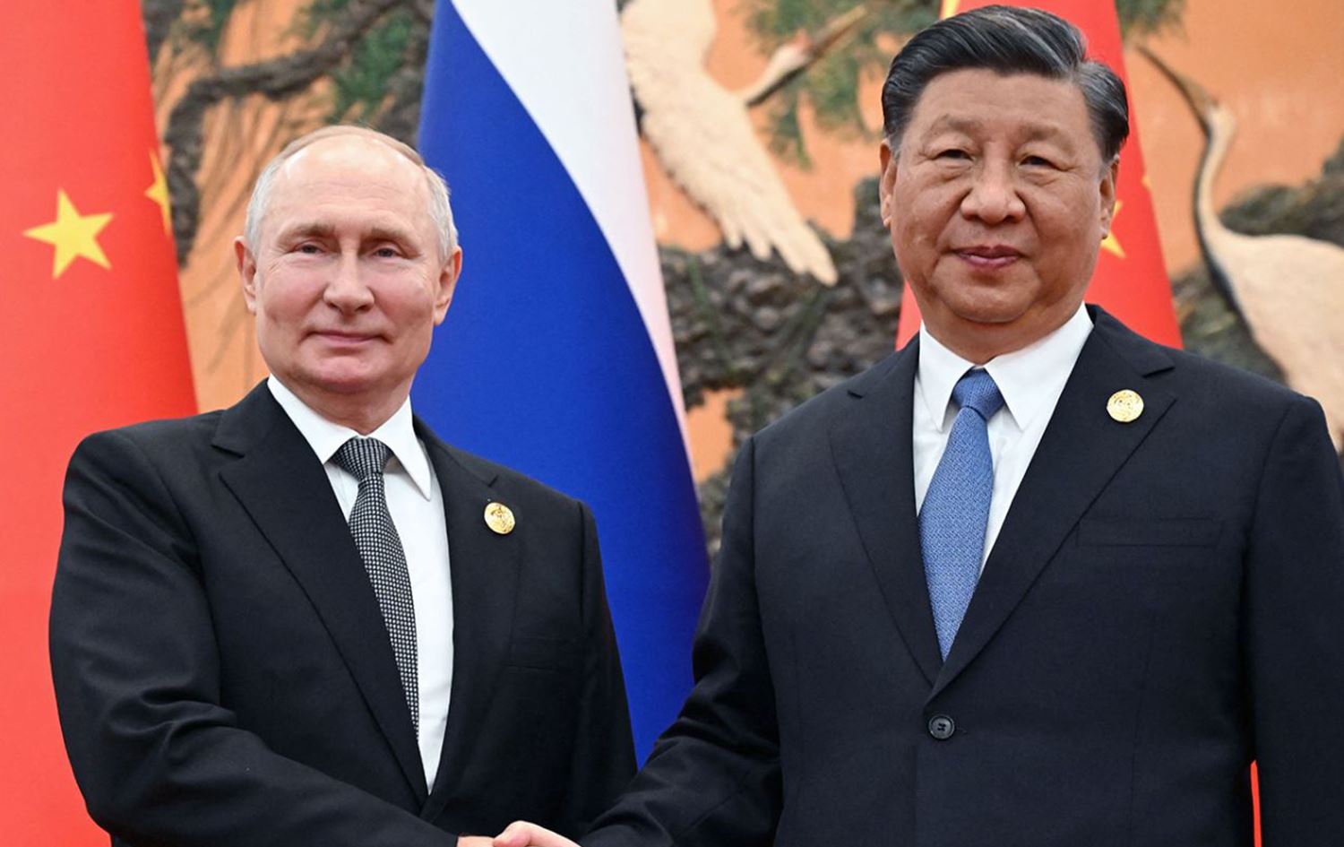 ڤلادیمیر پووتین، سەرۆکی رووسیا و شی جینپینگ، سەرۆکی چین