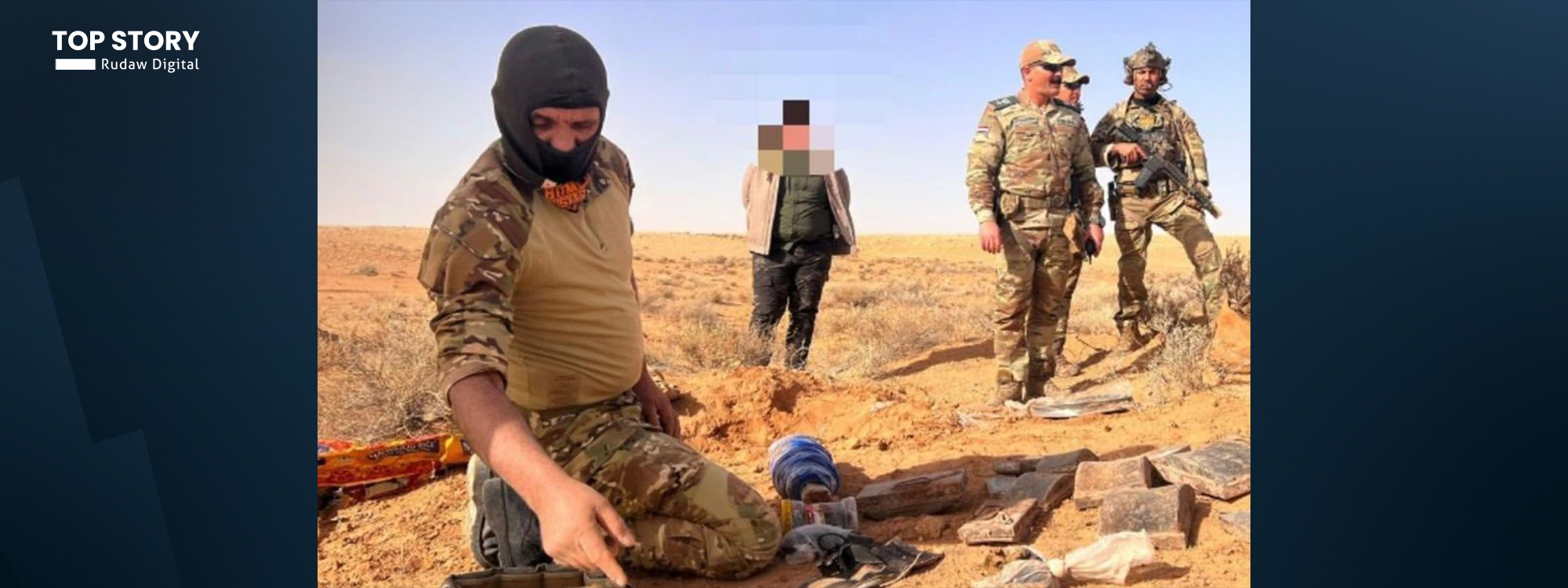 قائممقام الرطبة لرووداو: العثور على أحد أكبر مخابئ أسلحة داعش