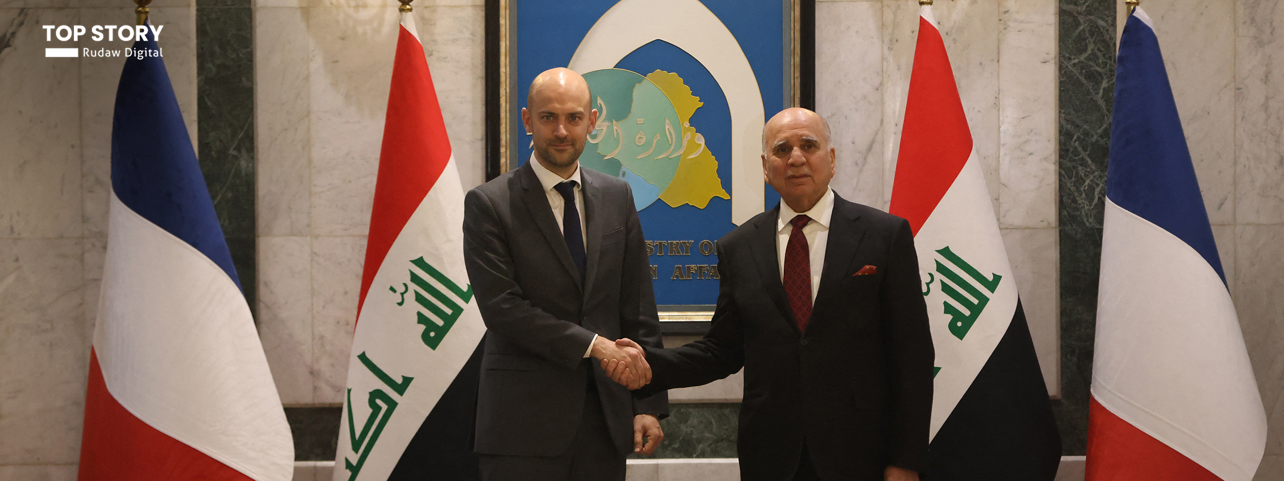 وەزیری دەرەوەی فەرەنسا لە بەغداوە: بۆ کارێکی گرنگ هاتووم