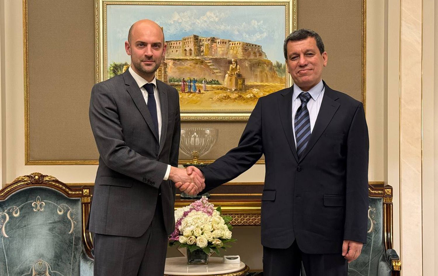 لقاء مظلوم عبدي وجان نويل بارو في أربيل