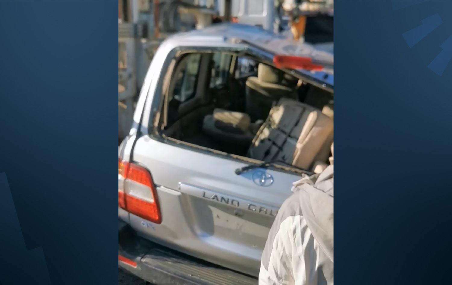 السيارة المتضررة