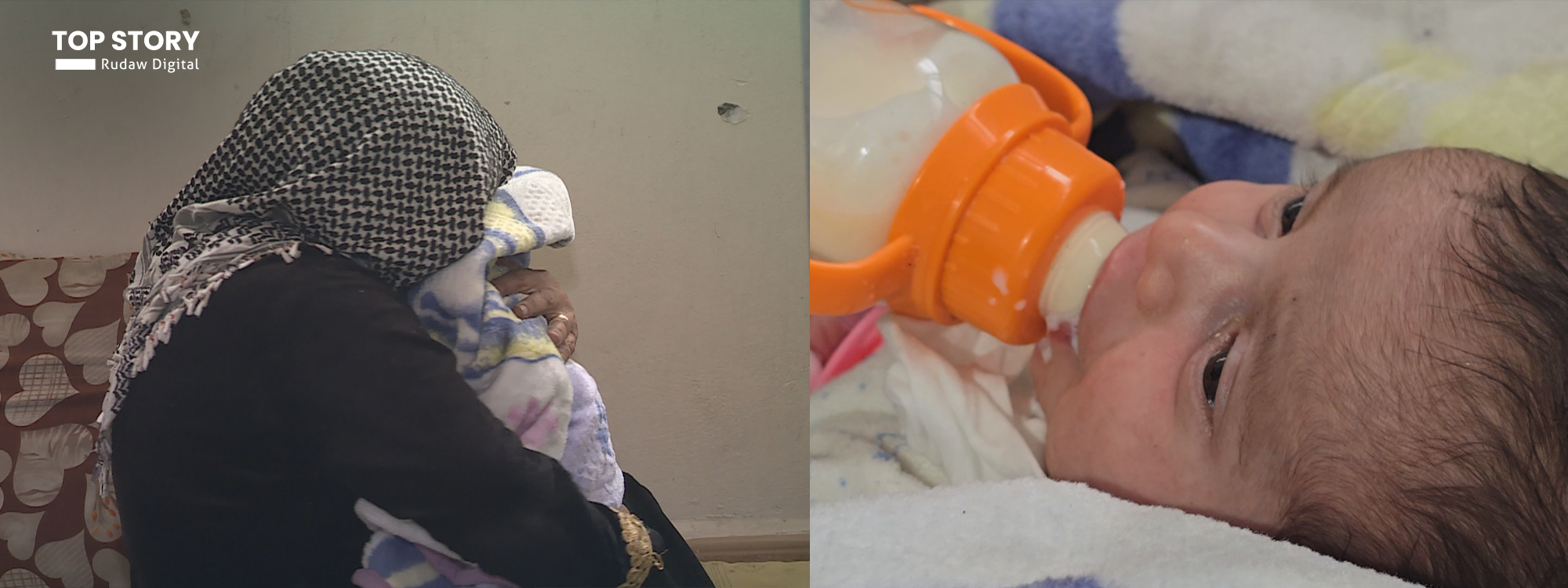 "آخين اليتيمة".. قصة رضيعة لم تبلغ 50 يوماً تفقد والديها بالقتال في روجافا كوردستان