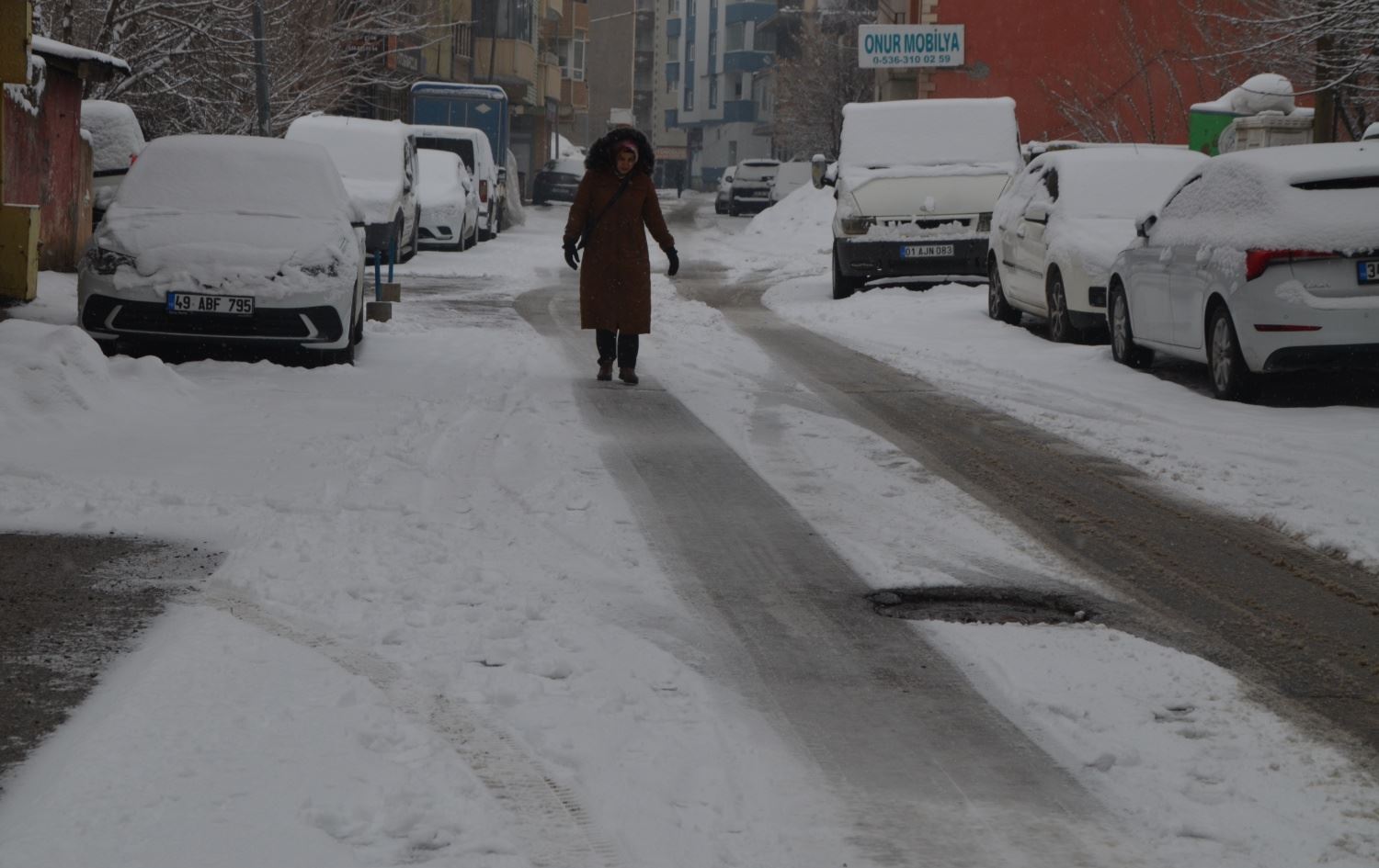 بەفربارین لە پارێزگەی مووش. وێنە: AA