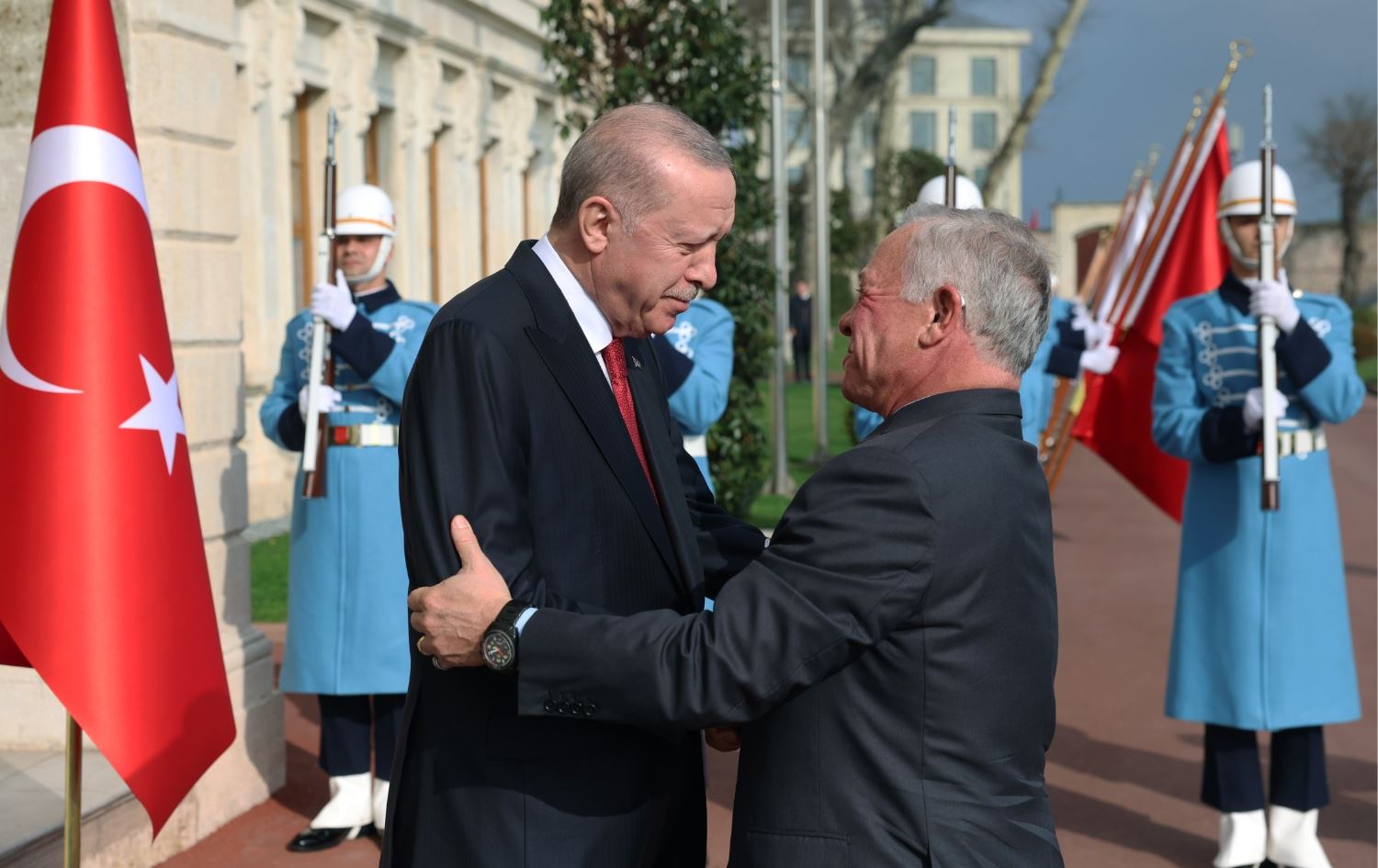 رەجەب تەیب ئەردۆغان و شا عەبدوڵڵای دووەم. وێنە: AA