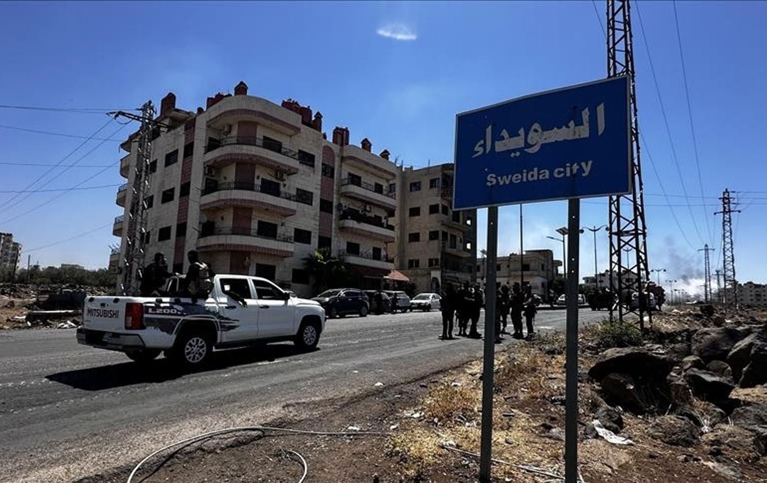 هێزێکی ئەمنی لە سوەیدای سووریا