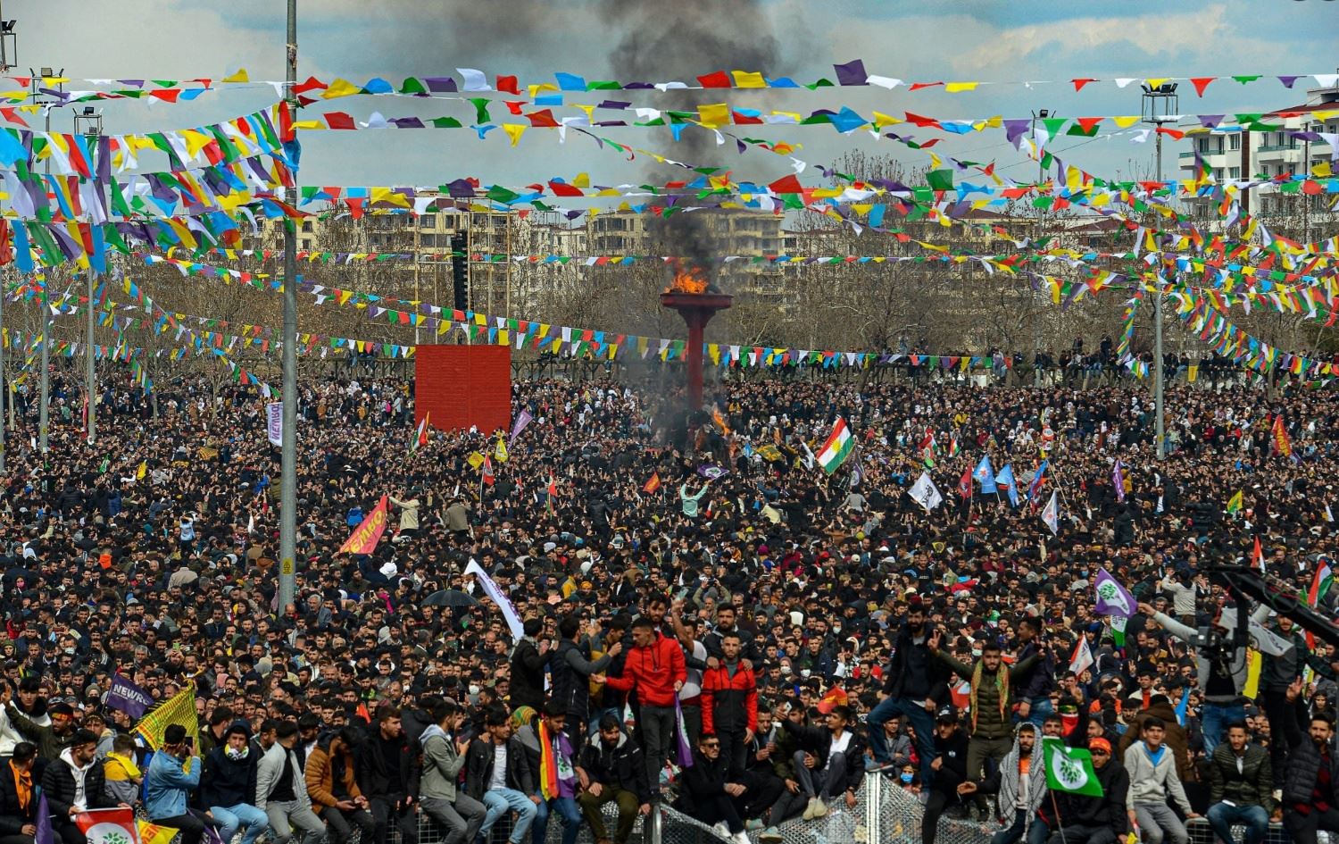 نەورۆزی ساڵی 2022ی ئامەد. وێنە: Ilyas Akengin/AFP