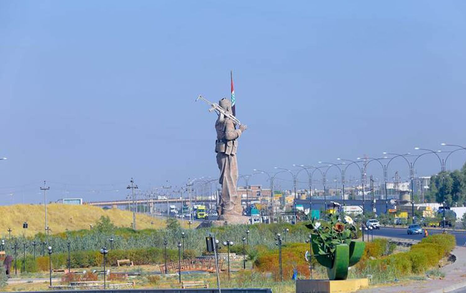 Peykerê Pêşmerge yê li Kerkûkê\ Wêne: Rûdaw