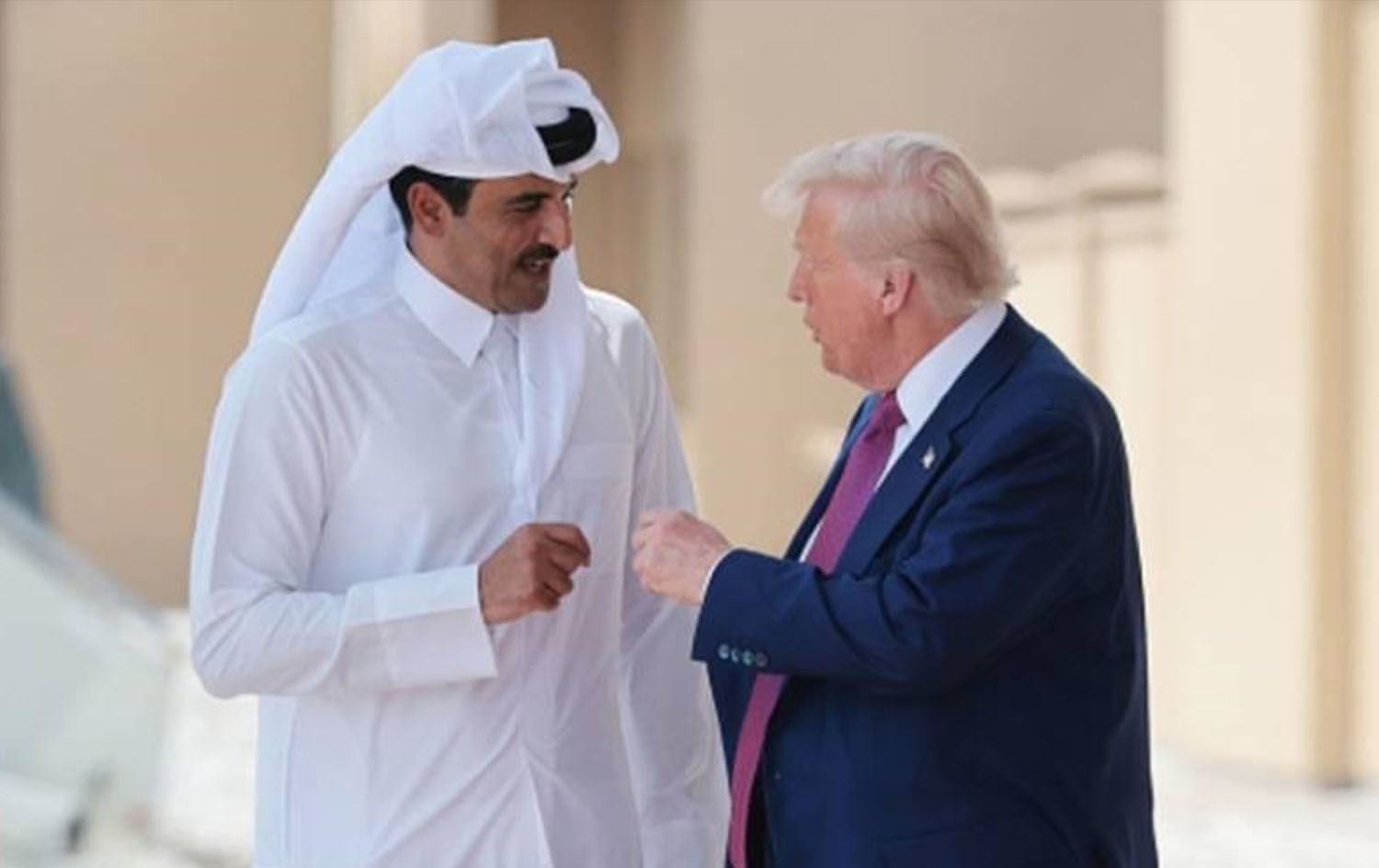 ترمب وأمير قطر - صورة أرشيفية