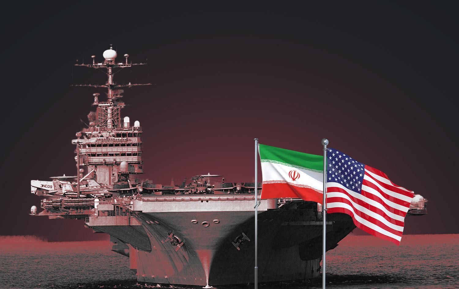 العلمان الأميركي والإيراني - صورة تعبيرية