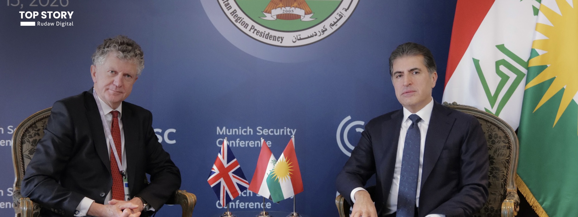 نيجيرفان بارزاني ومستشار الأمن القومي البريطاني يبحثان التطورات الأمنية والسياسية في العراق والمنطقة