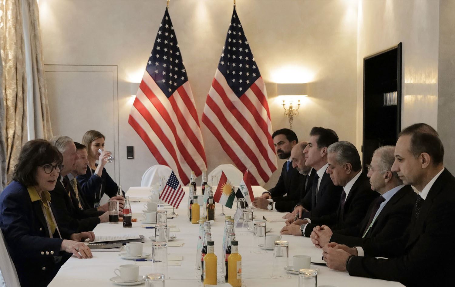 کۆبوونەوەی نێچیرڤان بارزانی، سەرۆکی هەرێمی کوردستان لەگەڵ لیندزی گراهام، سیناتۆری ئەمریکی و شاندێکی یاوەری لە میونشن