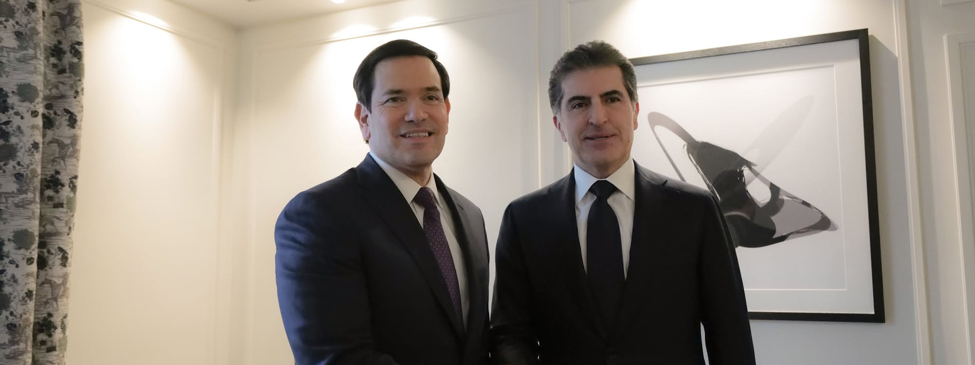 نێچیرڤان بارزانی و مارکۆ روبیۆ: هاوبەشییەکی بەردەوام و پاراستنی مافی کورد لە سووریا