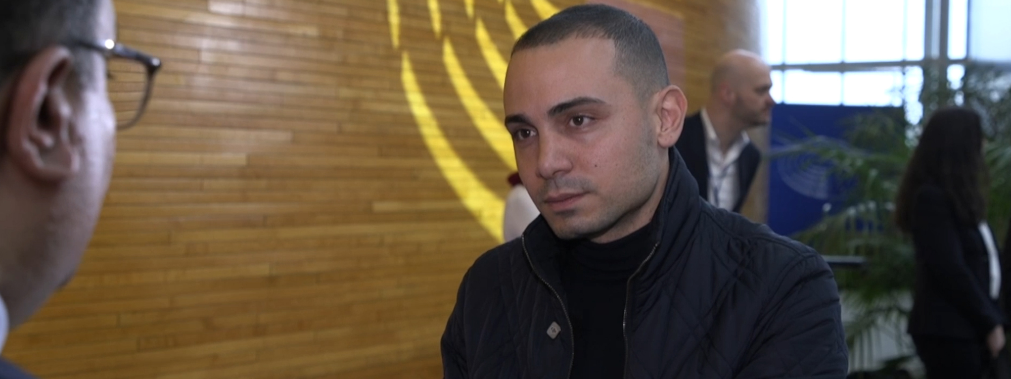 Daniel Attard, European parliamentary member, speaking to Rudaw in Strasbourg, France. Photo: Screengrab / Rudaw