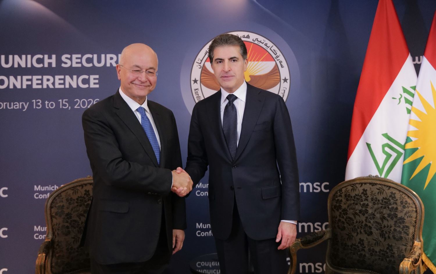 لقاء نيجيرفان بارزاني وبرهم صالح 