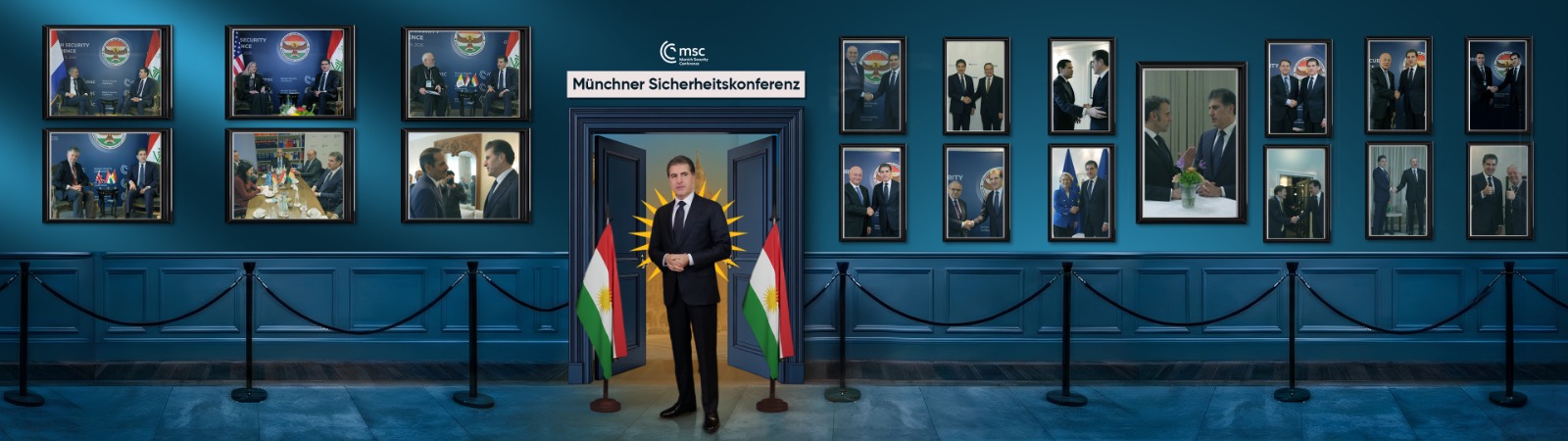 نێچیرڤان بارزانی لە میونشن؛ هەوڵەکان بۆ پاراستنی هەرێمی کوردستان و مافی کورد لە سووریا