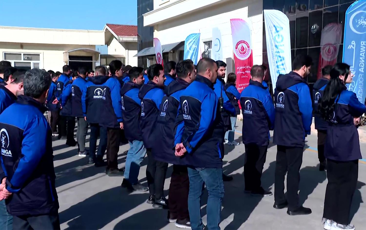 خۆبەخشانی دەزگای روانگە لە نۆرەدان بۆ خوێنبەخشین. وێنە: رووداو - هەولێر