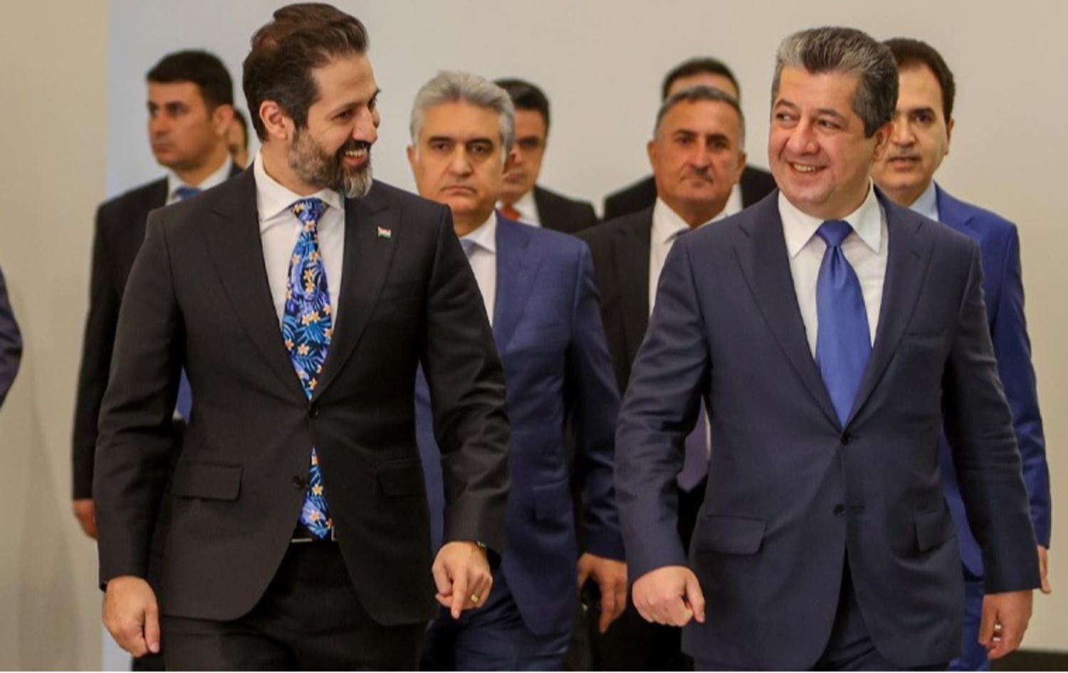 مەسرور بارزانی، سەرۆکوەزیرانی هەرێمی کوردستان و قوباد تاڵەبانی، جێگری سەرۆکوەزیران