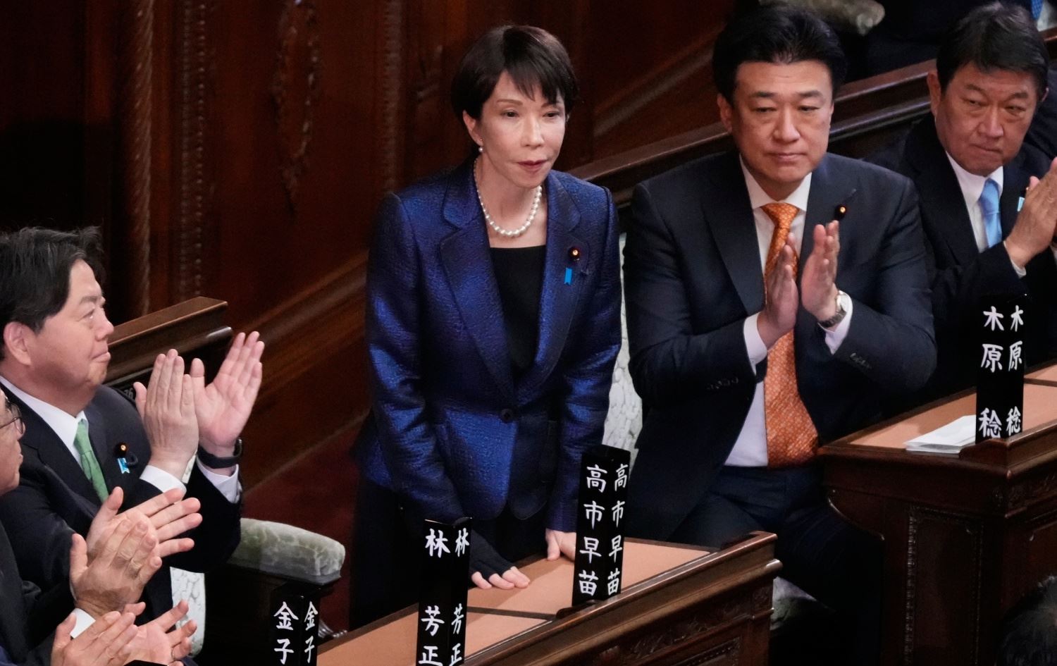 سانای تاکایچی، سەرۆکوەزیرانی ژاپۆن. وێنەکە: AP