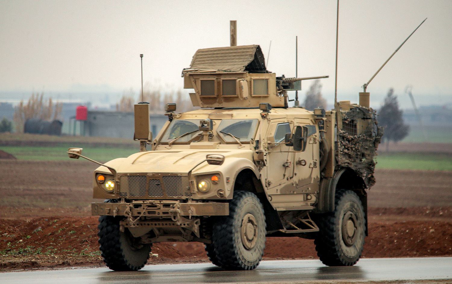 آلية عسكرية أميركية في الحسكة-AFP