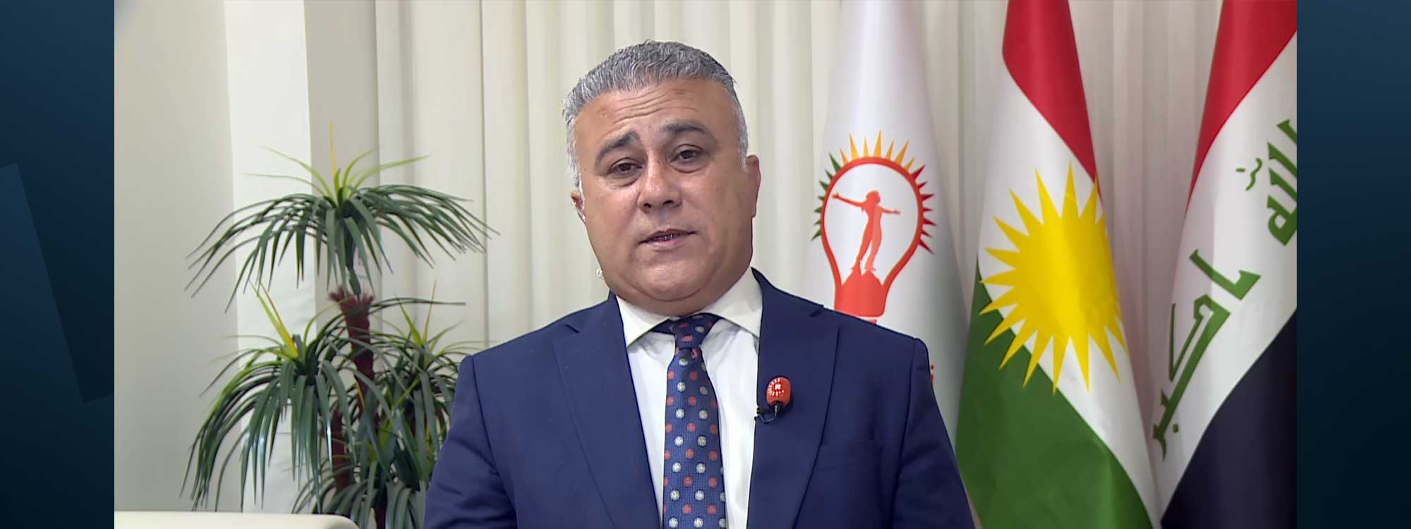 Rebwar Awrahman, deputy leader of the opposition New Generation Movement, speaks to Rudaw in an interview on February 19, 2026. Photo: Screengrab/ Rudaw