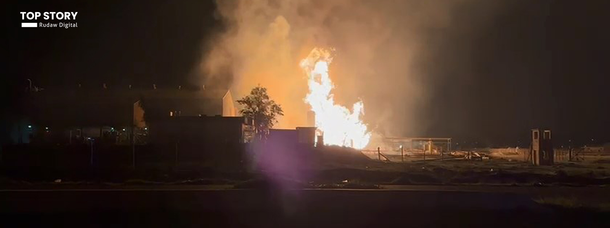 بۆرییەکی گواستنەوەی گاز لە کەرکووک تەقییەوە