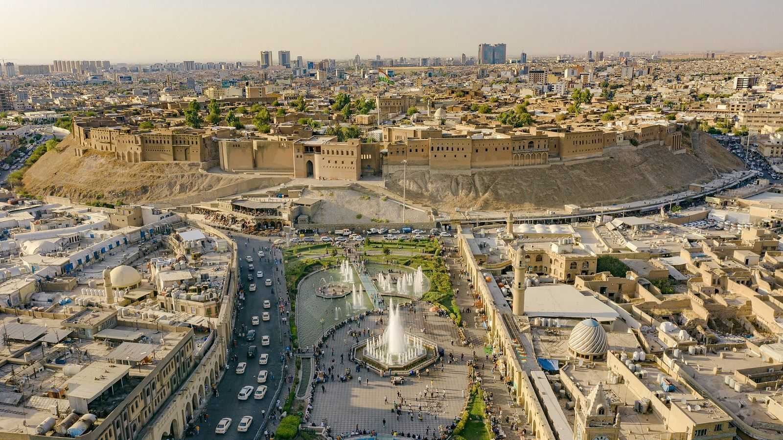 دیمەنێکی شاری هەولێر کە قەڵای تێدا دەرکەوتووە. وێنە: بڵند تاهیر - رووداو/ئەرشیڤ