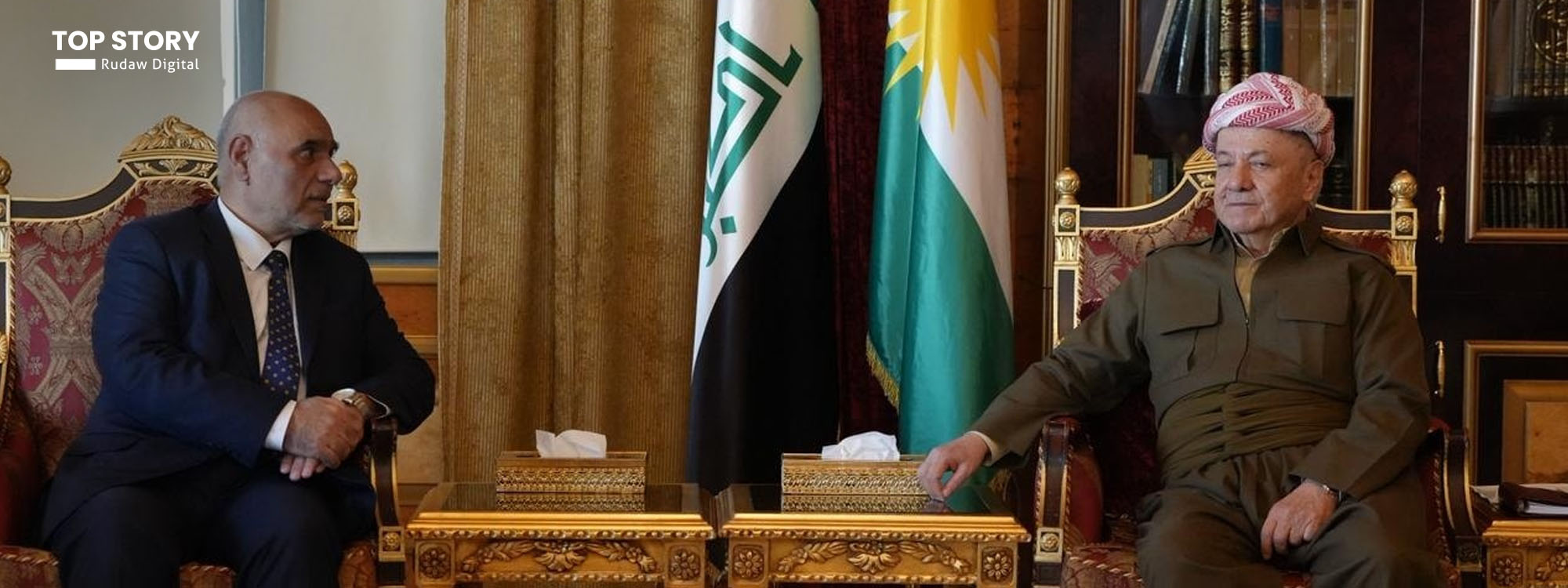 سەرۆک بارزانی و شاندێکی حیزبی دەعوە پرسی پێکهێنانی حکومەتی نوێی عێراق تاوتوێ دەکەن