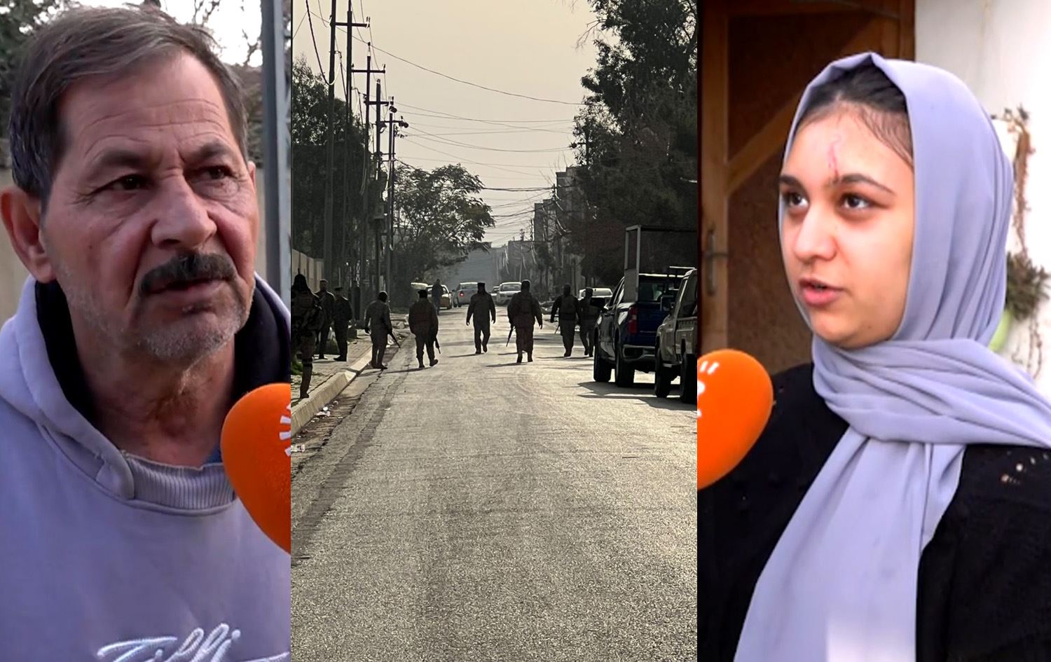 صصاحب المنزل شوكت رسول وابنته - عناصر الجيش العراقي في حي نوروز 