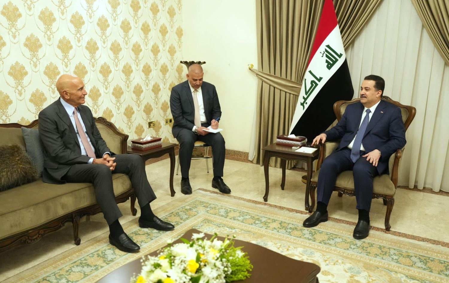 سوودانی و تۆم باراک کۆبوونەوە؛ 'رێگری لە دەستدرێژی بۆ سەر گەلانی ناوچەکە بکرێت'