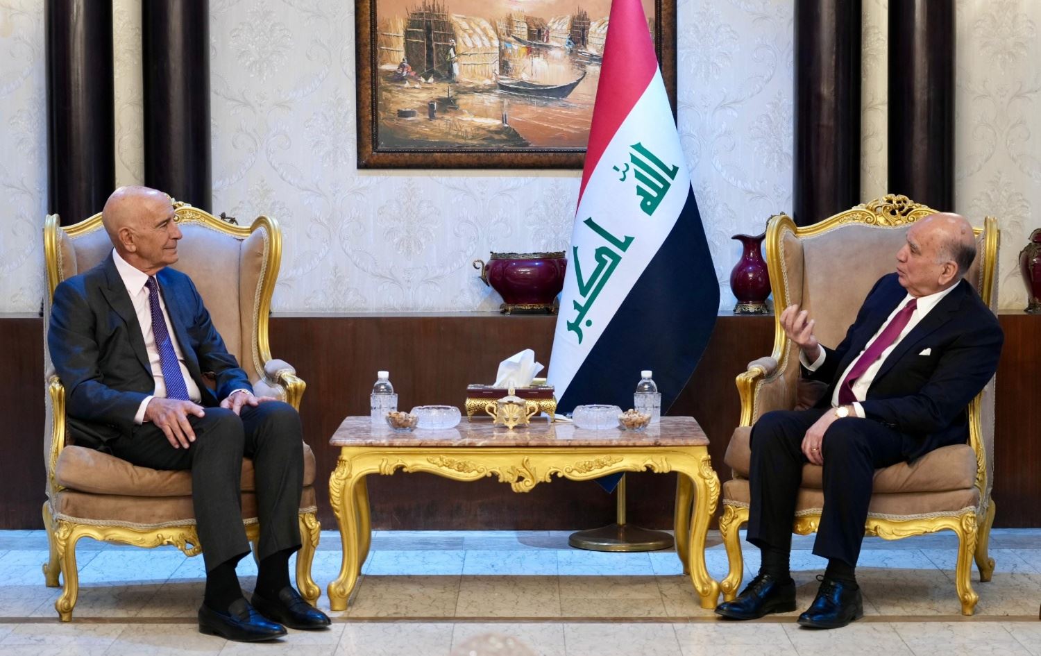 اجتماع فؤاد حسين وتوم باراك 