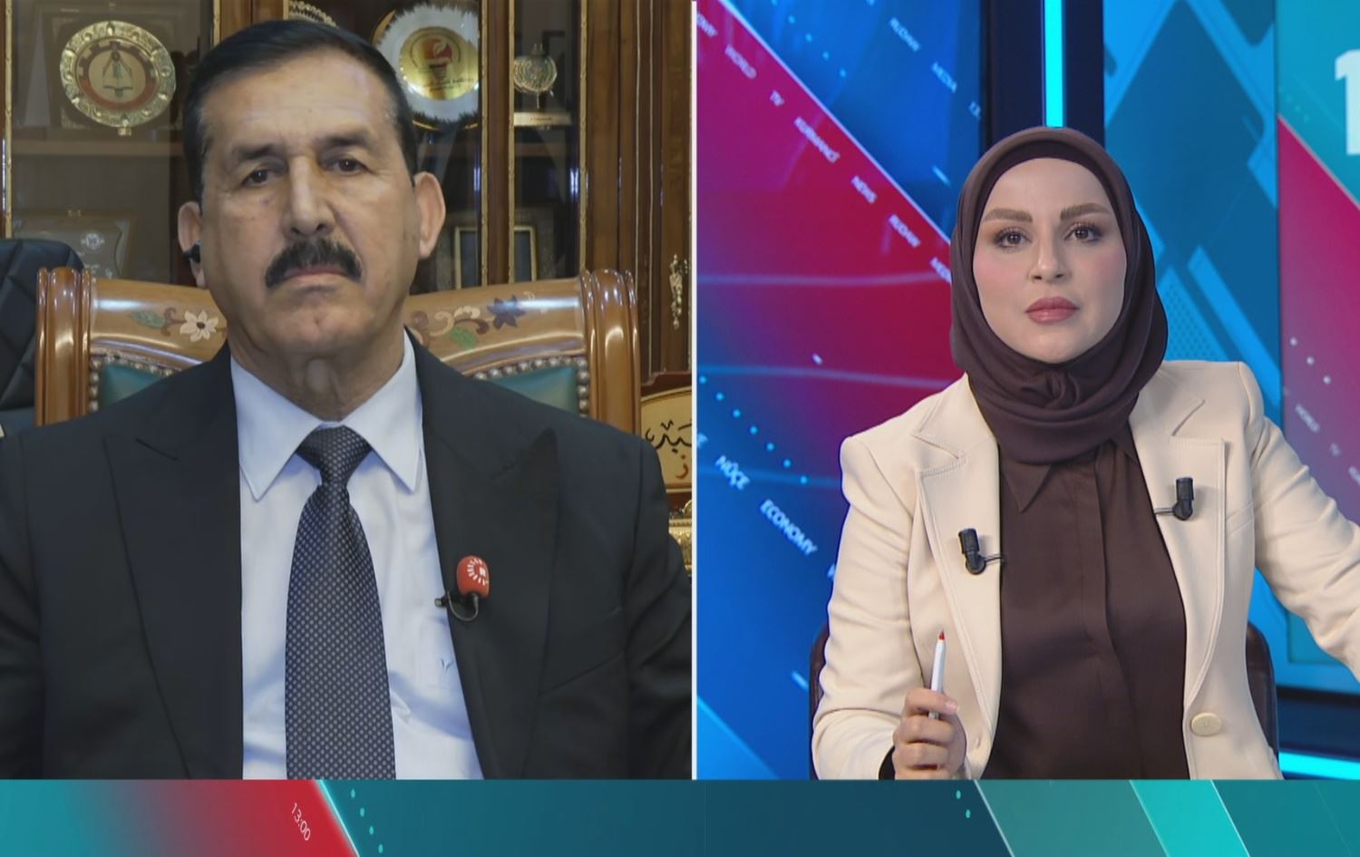 فەیاز دلێمی، سەرۆکی دەزگای ناوەندیی بۆ ستانداردکردن و کۆنترۆڵی جۆری لە وەزارەتی پلاندانانی عێراق هەوار جەلالەدین پێشکێشکار