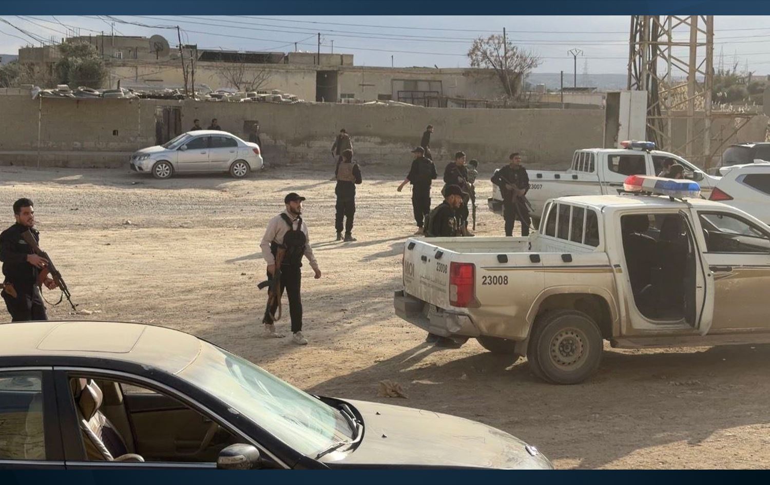 قوى الأأمن الداخلي السورية في مواجهة الهجوم المسلح بالرقة