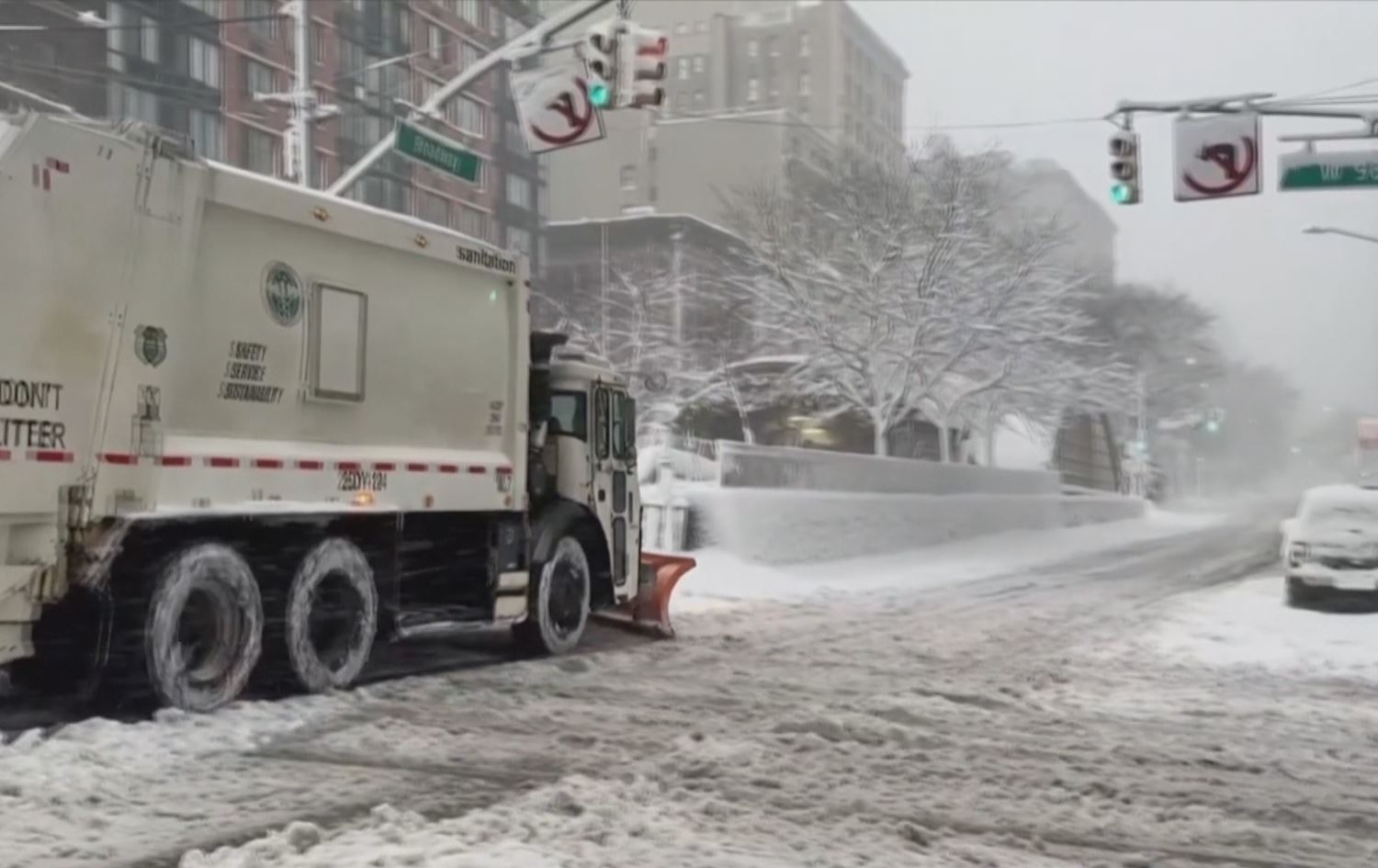 عاصفة ثلجية في نيويورك