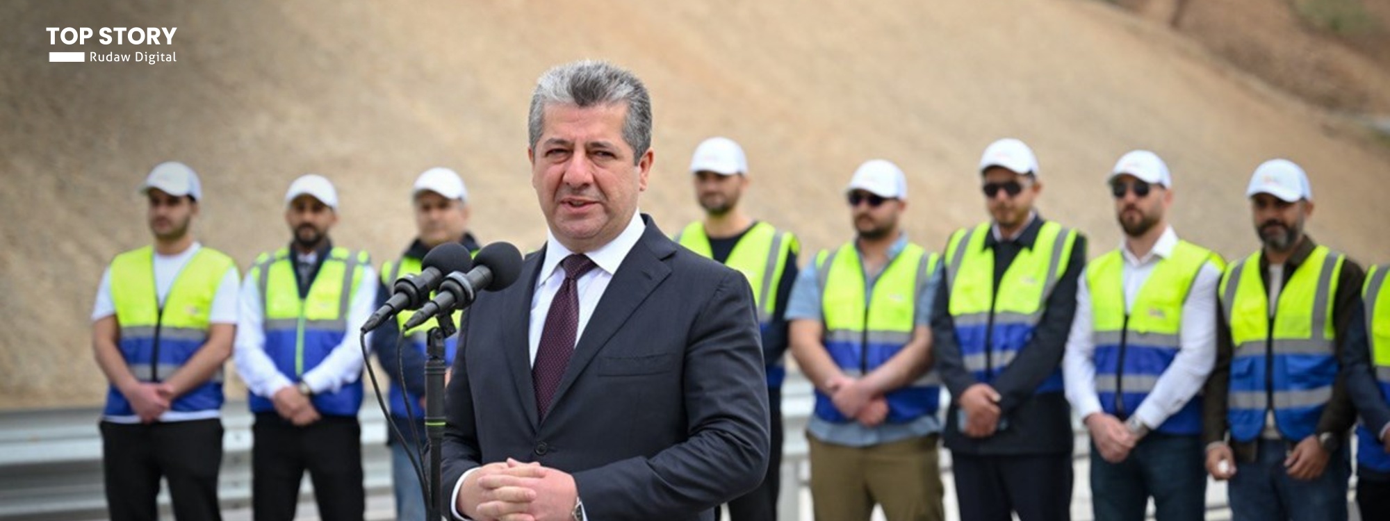 مەسرور بارزانی رێگەی هەولێر - گۆمەسپانی کردەوە