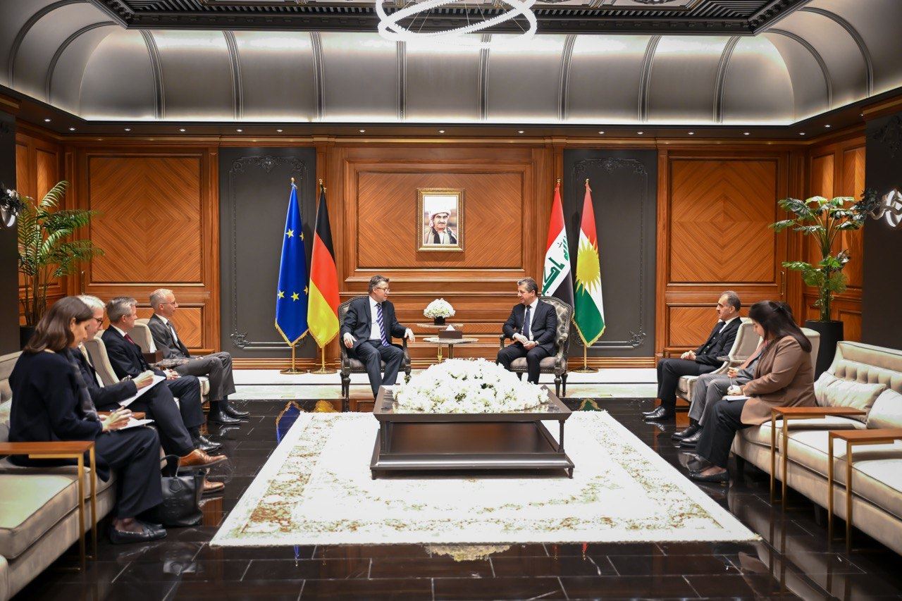 مەسرور بارزانی و شاندێکی ئەڵمانیا مەترسییەکانی داعش لە عێراق و سووریا تاوتوێ دەکەن