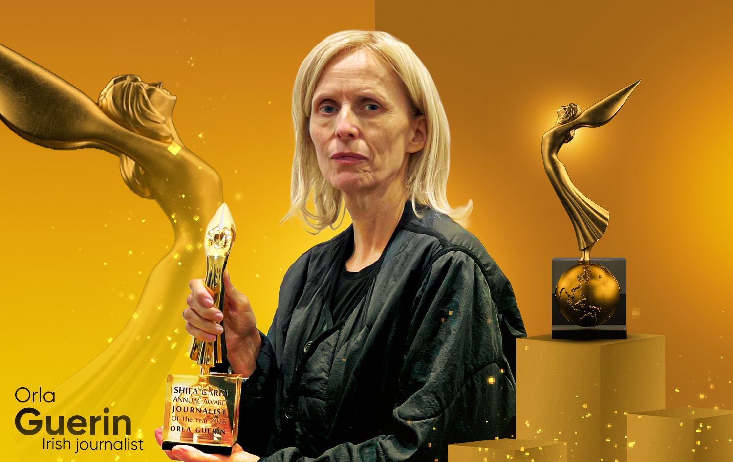 Orla Guerin bû xwediya xelatê / Wêne: Rûdaw Grafîk