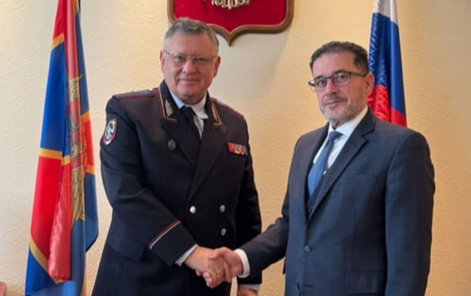 لقاء السفير العراقي في موسكو مع  نائب وزير الداخلية الروسي