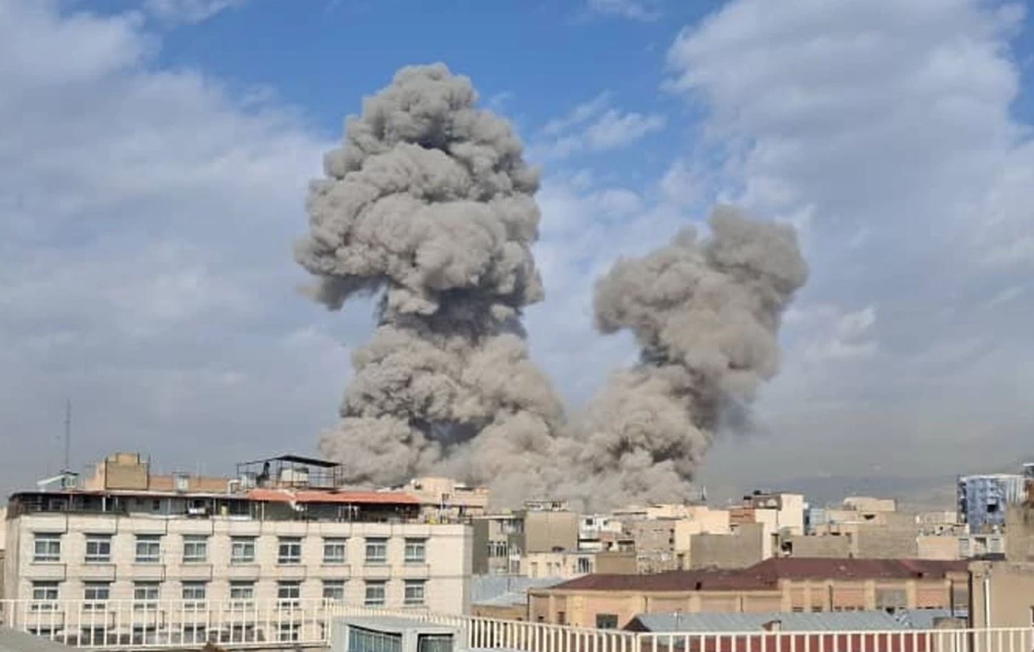 قصف على طهران. الصورة: AP